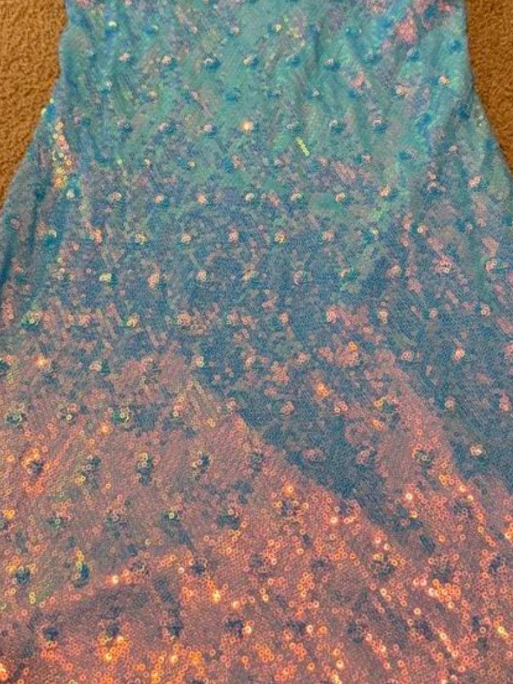 Iridescent Sequin Mermaid dress - Blue Pink